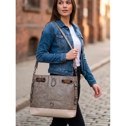 Classic gray tan large - tan,
