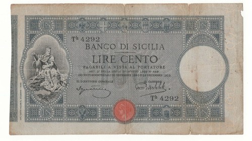 100 lire banco sicilia - lire,