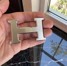 Fibbia cintura argento logo