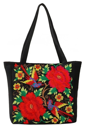 Borsa donna ricamata shopper - ricamata.,