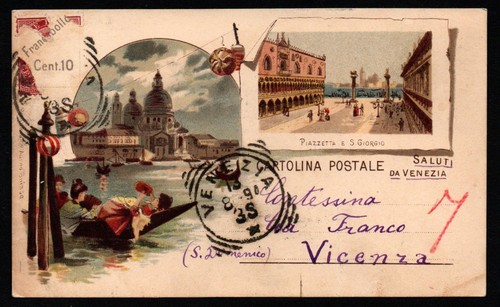 Cartolina illustrata venezia - cartolina,