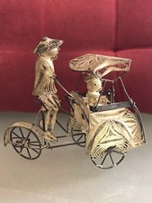 Filigrana Argento 925, Riscio’ Vintage Con Omini, Bici/Taxi India/Japan