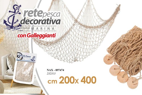Rete pesca decorativa con - rete, da