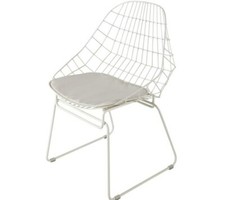 Sedia metallo bianco mod - in,