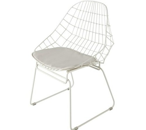 Sedia metallo bianco mod - in,