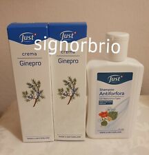 crema 2 creme ginepro just + shampoo antiforfora contro forfora lotto prodotti 