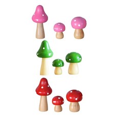 3 Pezzi di Statuette di Funghi