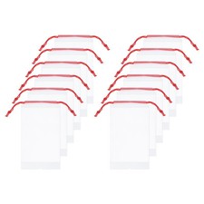 12 Pezzi Borse per Ombrello 9,4"x5,1" Bagnato Custodia per Ombrello con Coulisse, Bianco