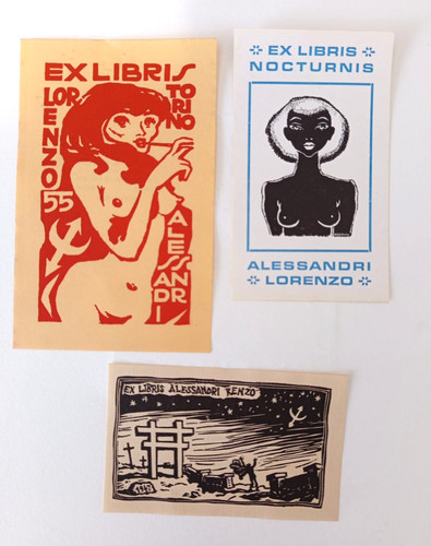 Lotto ex libris lorenzo - ♥, 3
