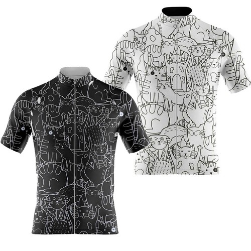 Maglia ciclismo nero bianco