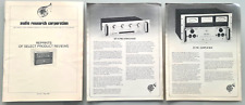 AUDIO RESEARCH  AD DEPLIANT BROCHURE PUBBLICITARIE  ORIGINALI