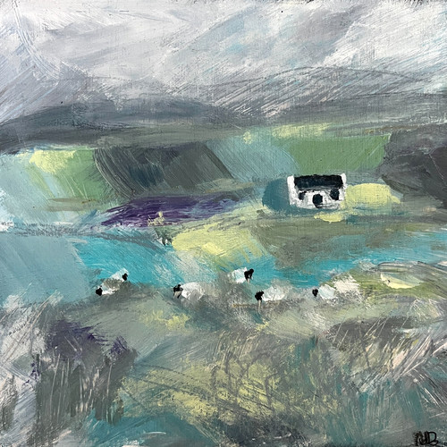 Quadro paesaggio moody casetta - moody,