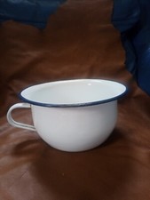 Vecchio Vintage Vaso Smaltato Da Notte Con Marchio Cm 22x13 Altro Simile In Asta