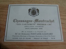 étiquette vin chassagne - étiquette,