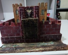 Castello Medievale in Legno Vintage Fatto a Mano Esemplare Unico Anni 70-80