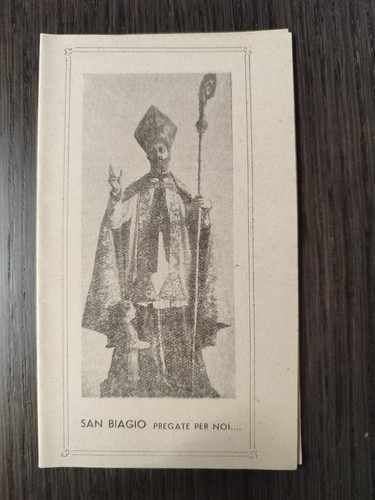 San biagio holy card - san, biagio,