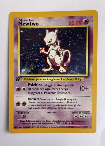 Carta pokemon mewtwo - pokemon, 10/102