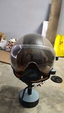 Vendo casco moto jet in pelle marrone e nera, marca BHR, in perfette condizioni.