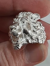 925 MENS SILVER RING SEAL LION