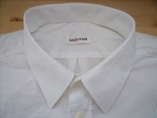 Camicia ETERNA 41 Bianca A Pois Molto Buona #EF001