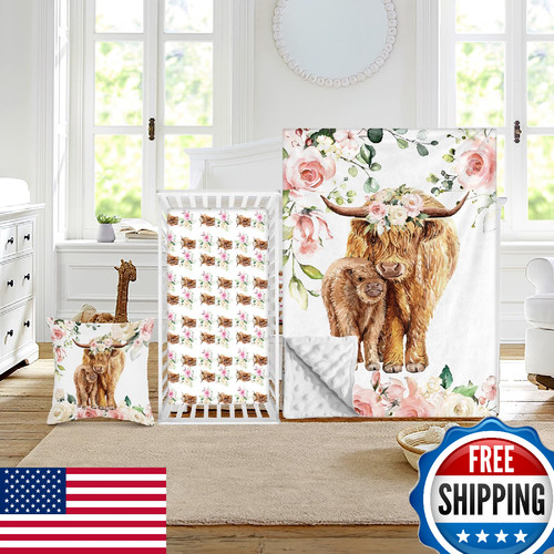Duckbe highland cow baby - highland, crib