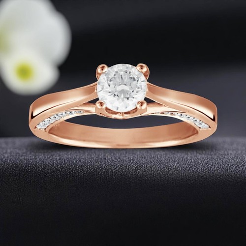 Anello solitario certificato