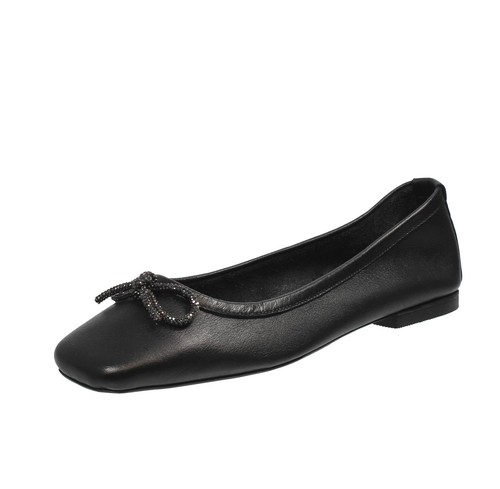 Aria ballerine pelle - pelle, nero