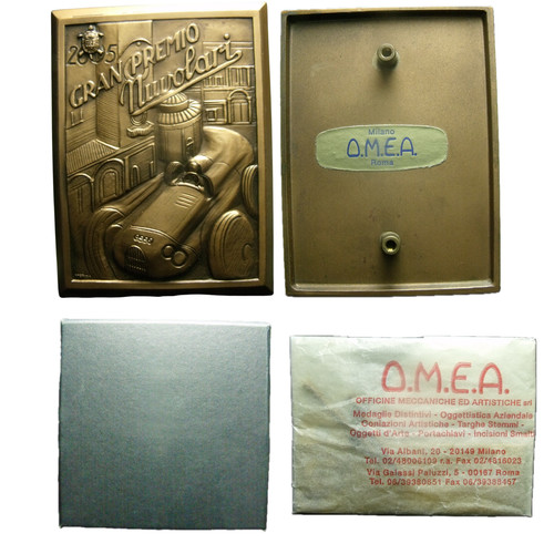 Placca gran premio - placca, tazio