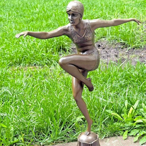 Statua dama ballerina bronzo - dama,