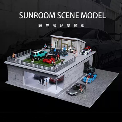 Diorama auto garage - 1:64,