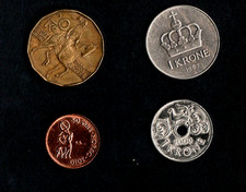  NORVEGIA   N 4  MONETE  KC 20 KRONE 1-KRONE 1 -ORE  50  SPL/FDC