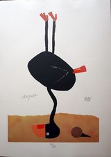 FABIO DE POLI litografia "Croquet"  100x70 firmata numerata 93/120 arabi