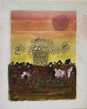 Tonino GUERRA:t.m su tela,arte contemporanea,poesia,Romagna,pittura,telaio