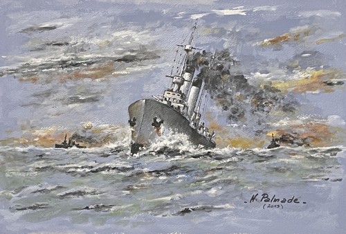 Torpedo lupo del mare gouache - torpedo,