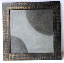 Quadro dipinto astratto grigio con bellissima cornice 78x78