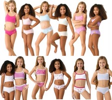 Jadea Coordinato intimo Bimba completo Ragazza Top Brassiere e Slip varie fantas