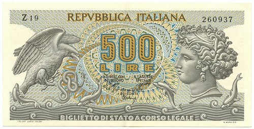 500 lire biglietto stato - lire, di