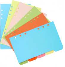 30 Divisori Raccoglitori Ad Anelli A5 Divisori per Quaderni Ad Anelli 6-Fori Sep