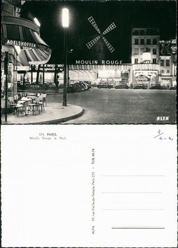 Cpa paris moulin - rouge, di