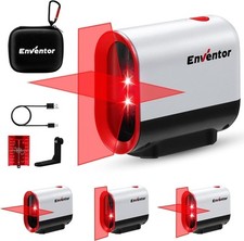 Enventor Livella Laser Autolivellante 50M, Linea Laser Verde a Croce, 3 Modalità