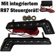 2 luci diurne a LED nere 8 SMD