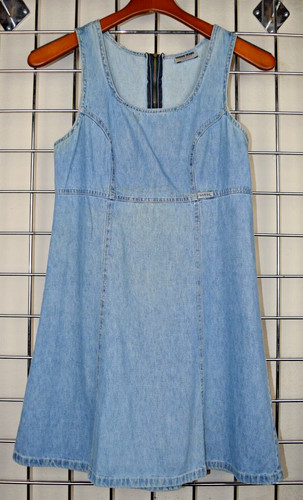 Mini abito smanicato jeans
