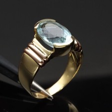 ANELLO?♥️?CON PIETRA NATURALE IN ORO GIALLO 750/1000, 18KT.