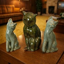 Set 3 statuine gatto in