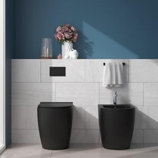 Sanitari filomuro nero opaco