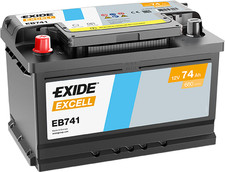 BATTERIA PER AUTO EXIDE EB741 EXCELL 74AH CCA 680A