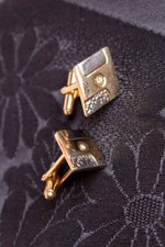 Gemelli Vintage Oro A Rombi