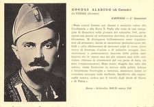 X705) WW2 GRANATIERE GOVONI ALADINO DA TAMARA (FERRARA) M.O. AL VALORE.