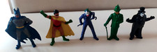 BATMAN  ROBIN JOKER PINGUINO ENIGNIMISTA  5 PERSONAGGI DC COMICS PLASTICA cm 6