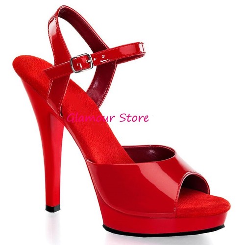 Sexy sandali tacco - tacco, rosso
